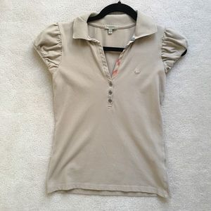 Burberry Beige Polo Shirt Size S